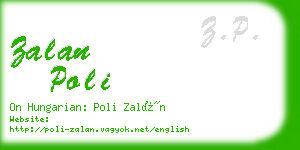 zalan poli business card